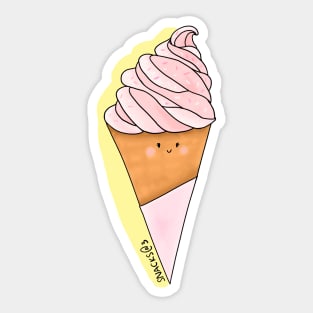 Delicious Pink Soft Icecream Sticker